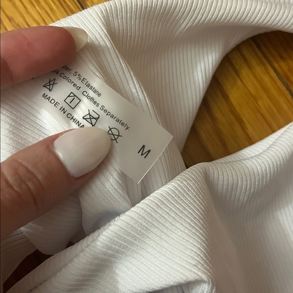 White Ribbed Bikini Set - Picture 5 of 6